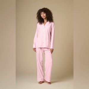 NEW Kip Luxe Stretch Cotton Pajama Set Pink Peony Size Medium NWOT